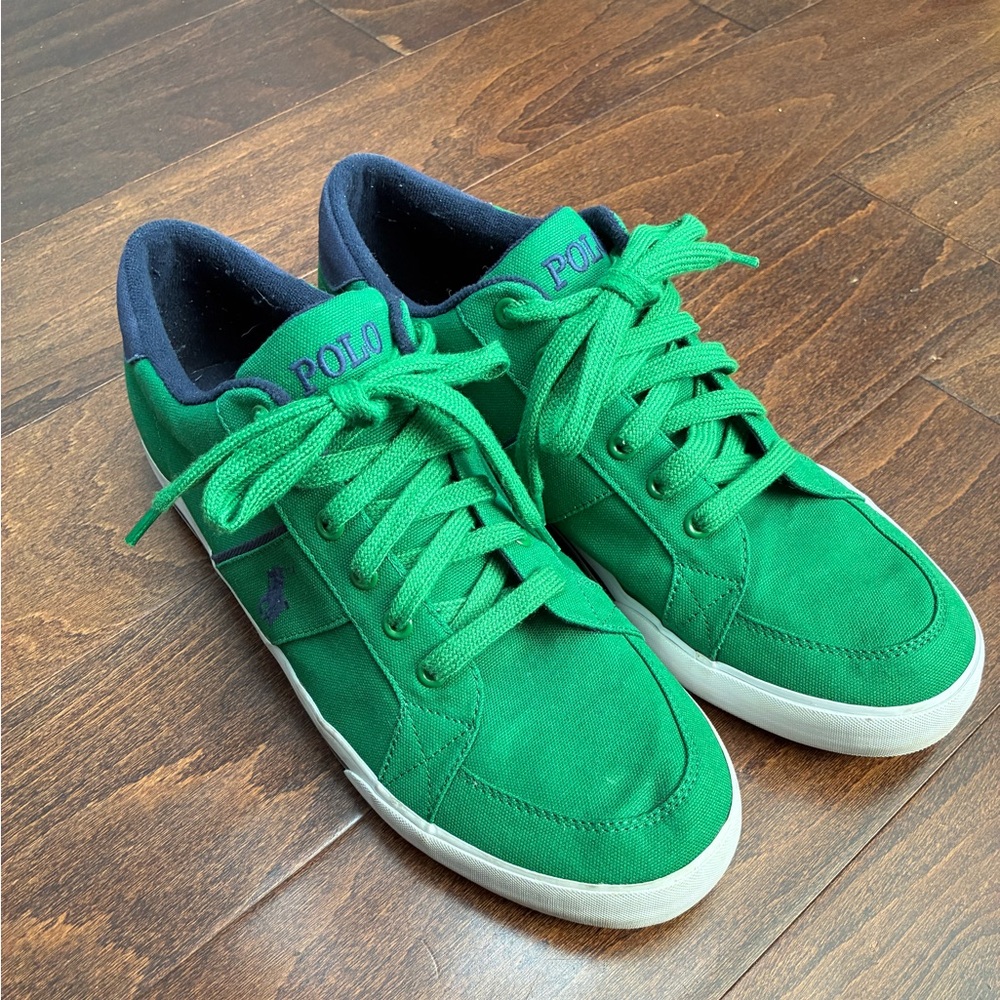 Polo Ralph Lauren low top canvas green men’s 13 shoes
